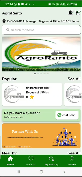 agroranto booking app