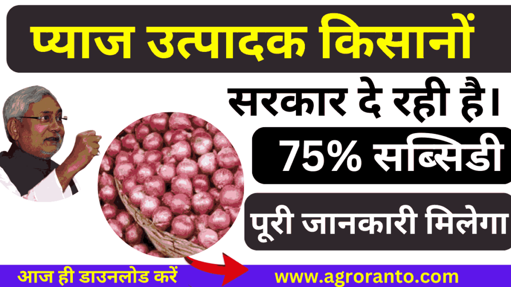 Bihar Pyaj Bhandaran Yojana 2024-25 75% का सब्सिडी मिलेगा प्याज उत्पादक किसानों को।