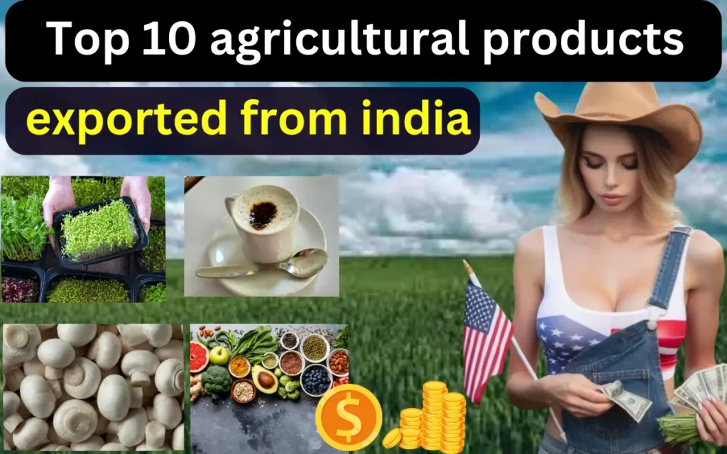 top 10 agricultural products exported from india